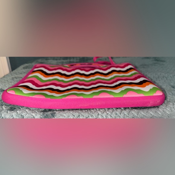 S MACBETH COLLECTION by Margaret Josephs Chevron Zipper Neoprene Lunch Bag Tote - Picture 5 of 7